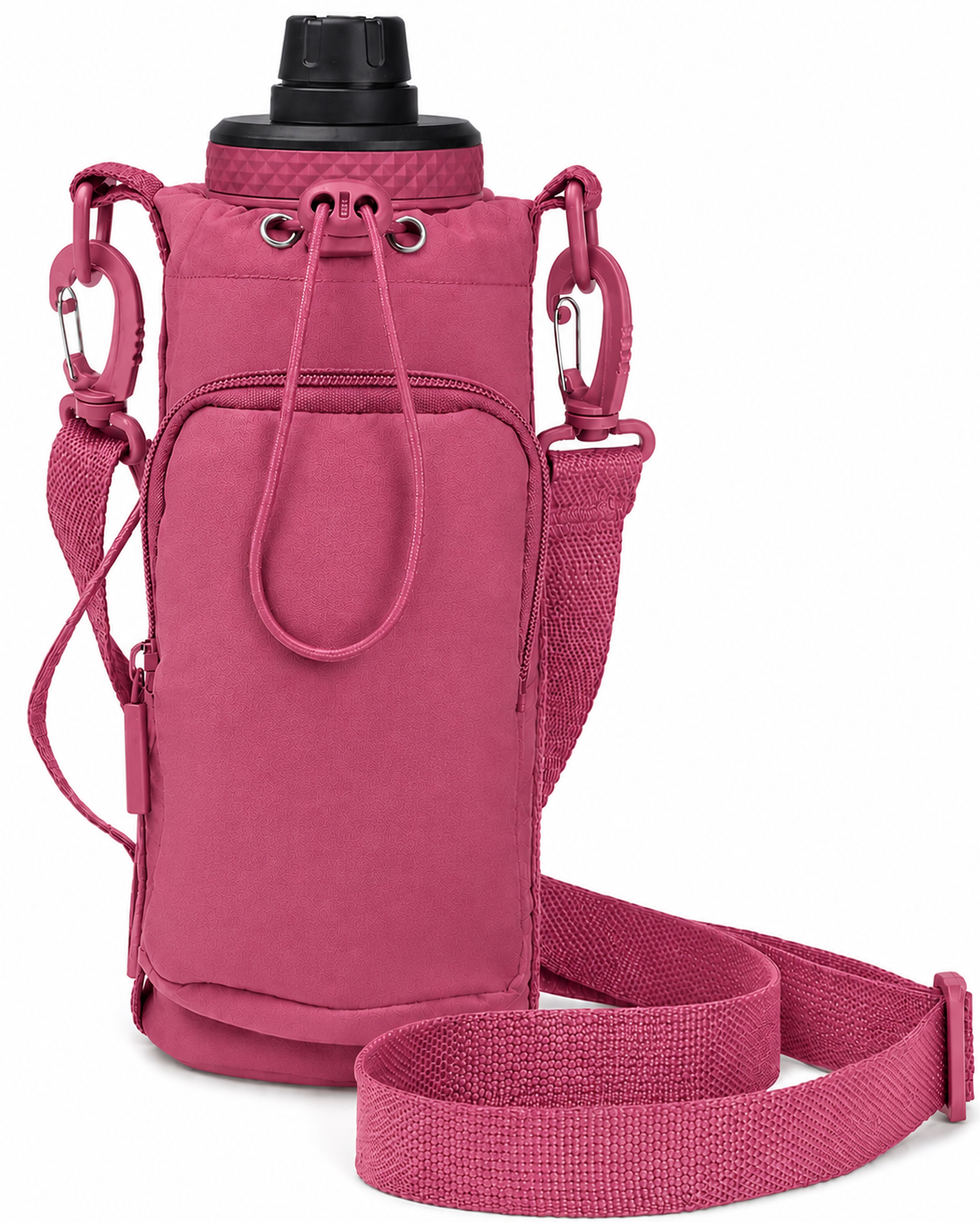 (image for) 2301 Dark Pink Crinkle Nylon Practical Bottle Bag